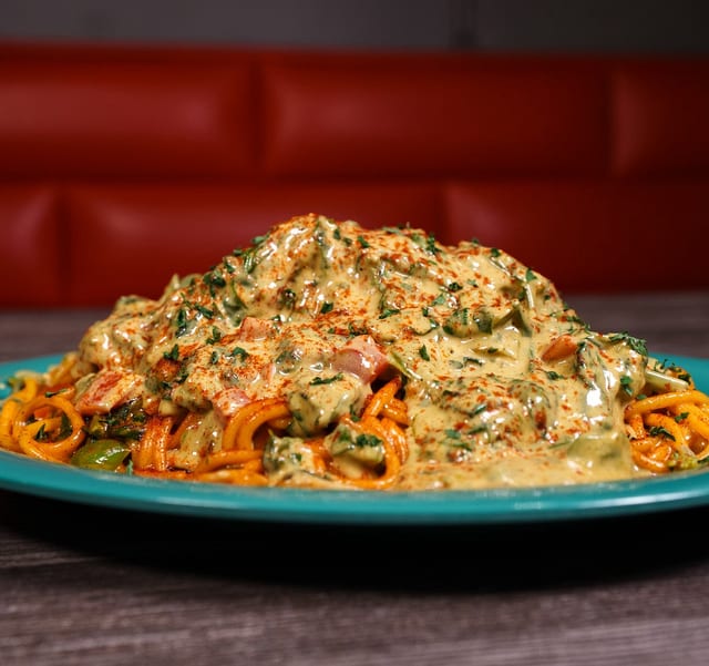 Stuffed Salmon Pasta.