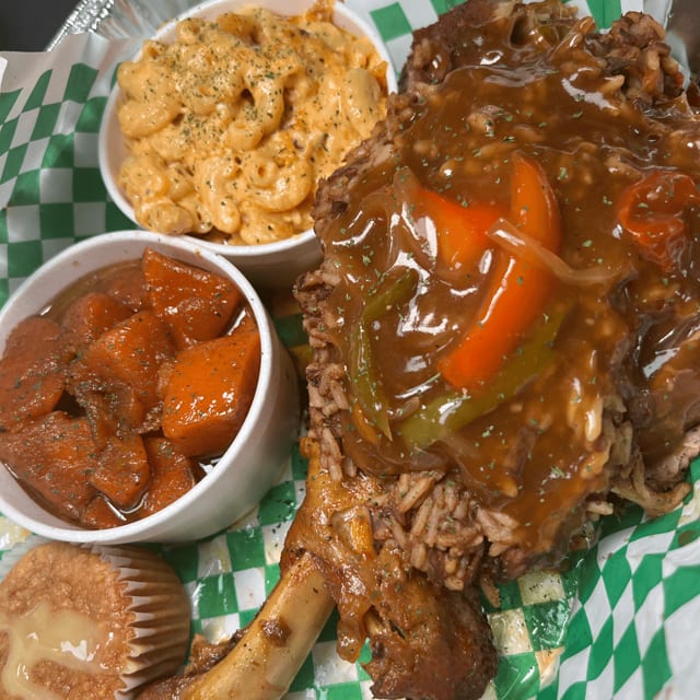 Stuffed Red Beans & Rice Turkey Leg.