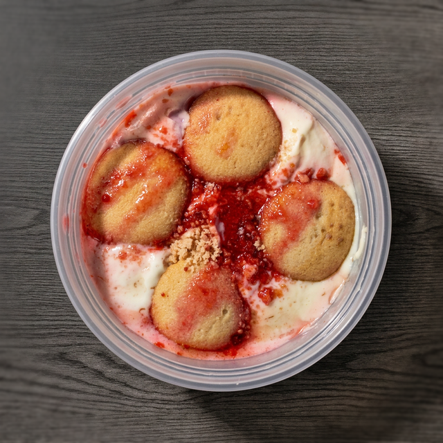 Strawberry 🍓 Crunch Pudding.